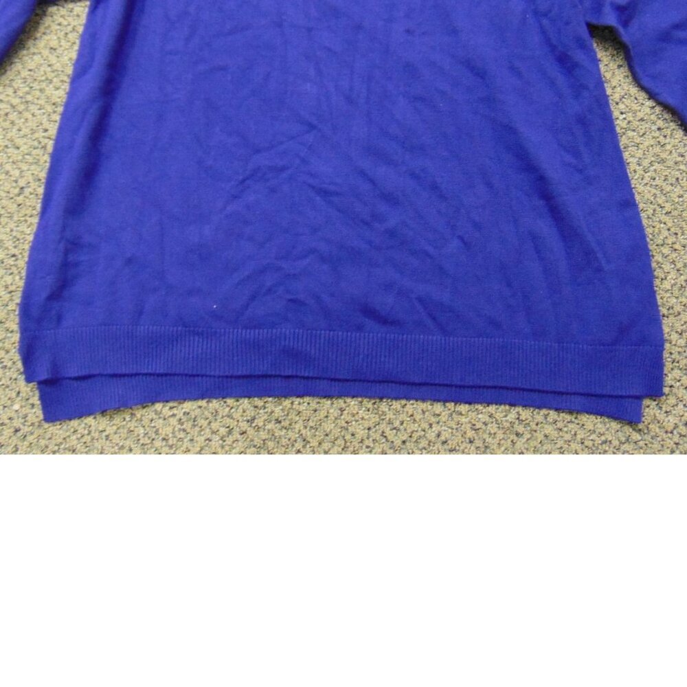 Dressbarn Sweater Womens L Purple Long Sleeve Round Neck Top - Picture 3 of 4